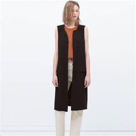 zara long gilet vest